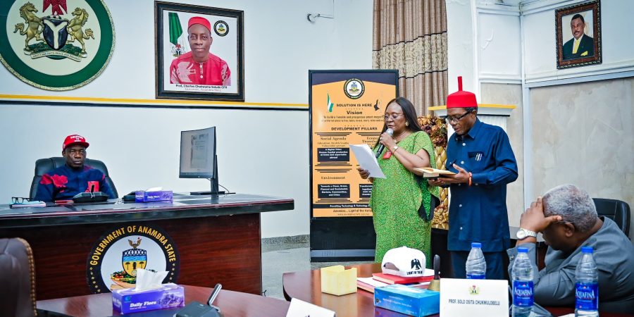 Anambra Governor Soludo Sacks Commissioner for Information, Paul Nwosu, Swears in Mefor anambra-governor-soludo-sacks-commissioner-for-information,-paul-nwosu,-swears-in-mefor