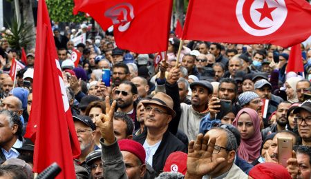 Tunisians Protest Against President Saieds Tightening Grip Ahead of Presidential Election tunisians-protest-against-president-saieds-tightening-grip-ahead-of-presidential-election
