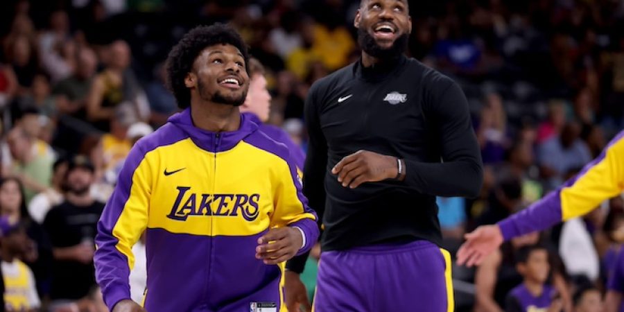LeBron James and Son Bronny Create NBA History as They Play Together for the First Time. lebron-james-and-son-bronny-create-nba-history-as-they-play-together-for-the-first-time.