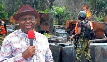 Over 32 Illegal Oil Bunkering Sites Dismantled As Bayelsa State, Military Join Forces over-32-illegal-oil-bunkering-sites-dismantled-as-bayelsa-state,-military-join-forces