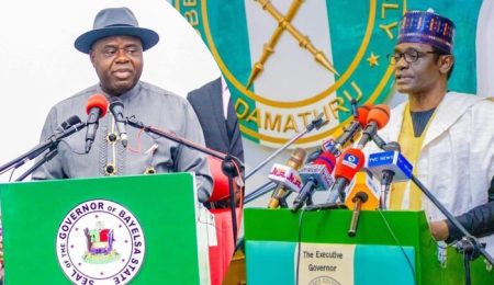 Bayelsa Governor Diri, Yobe Governor Buni Present N689.44bn, N320.8bn For 2025 Budget bayelsa-governor-diri,-yobe-governor-buni-present-n68944bn,-n320.8bn-for-2025-budget