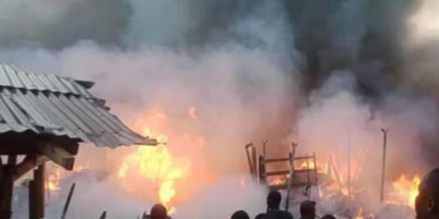 Fire Guts Idumota Spare Parts Market, Destroys Properties Worth Millions fire-guts-idumota-spare-parts-market,-destroys-properties-worth-millions