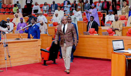 Impeached Speaker Obasa Storms Lagos Assembly with Security Operatives, Despite Recess impeached-speaker-obasa-storms-lagos-assembly-with-security-operatives,-despite-recess