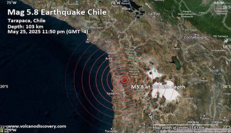 Magnitude 5.7 Earthquake Strikes Chiles Tarapacá Region magnitude-5.7-earthquake-strikes-chiles-tarapaca-region