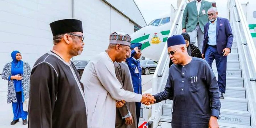 VP Shettima Arrives London to Escort Former President Buharis Remains Back to Nigeria vp-shettima-arrives-london-to-escort-former-president-buharis-remains-back-to-nigeria