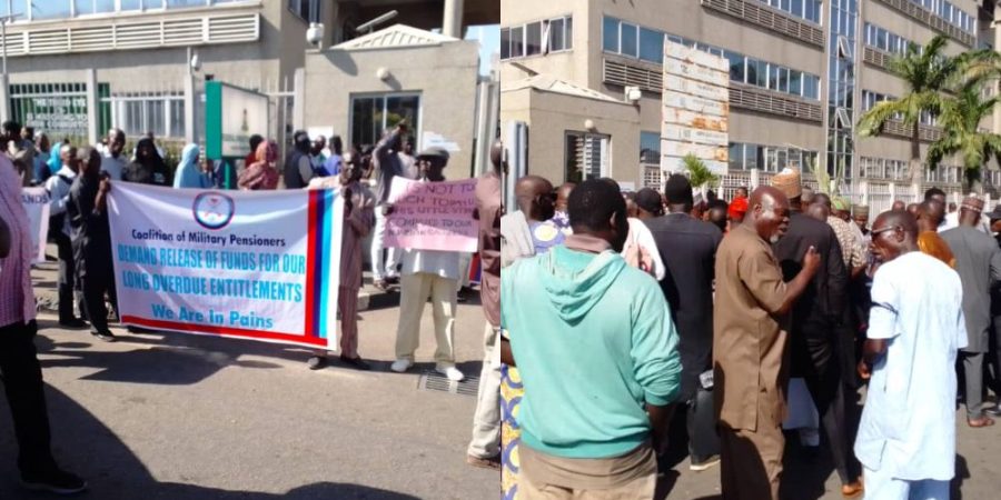 Retired Soldiers Storm Finance Ministry, Protest Non-Payment of Entitlements retired-soldiers-storm-finance-ministry,-protest-non-payment-of-entitlements
