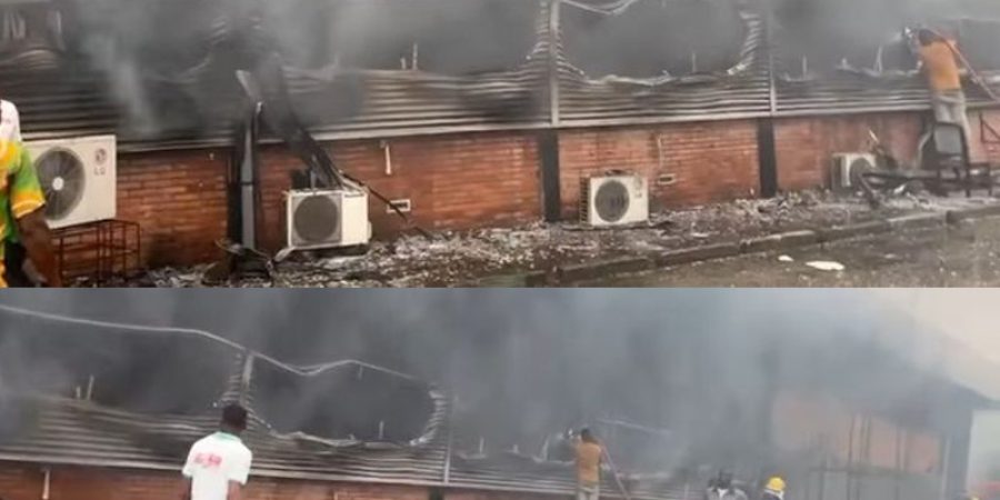 Fire Destroys Section of Rivers Secretariat in Port Harcourt fire-destroys-section-of-rivers-secretariat-in-port-harcourt