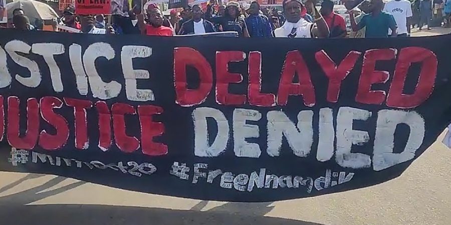 Police Fire Tear Gas, Arrest Protesters At Abuja Rally Demanding Nnamdi Kanus Release police-fire-tear-gas,-arrest-protesters-at-abuja-rally-demanding-nnamdi-kanus-release