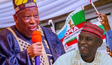 ganduje-welcomes-yusuf-to-apc,-faults-kwankwasos-enemy-remark