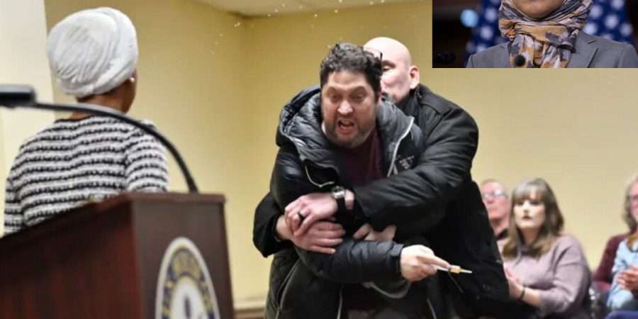 congresswoman-ilhan-omar-attacked-with-unknown-liquid-during-minnesota-town-hall