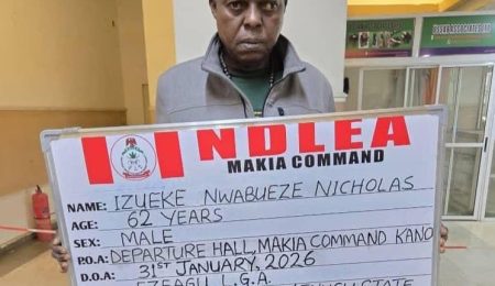 ndlea-arrests-lagos-businessman-at-kano-airport-with-95-cocaine-pellets