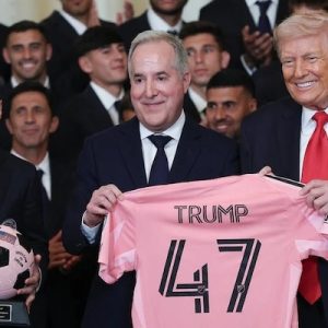 lionel-messi,-inter-miami-celebrate-mls-cup-victory-at-white-house-with-president-trump