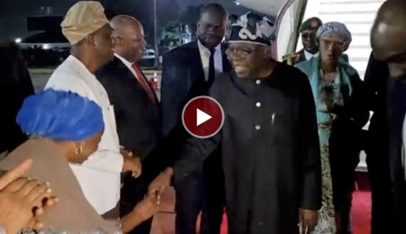 tinubu-arrives-lagos,-urges-stronger-nigeria-uk-trade-ties-after-746m-ports-deal