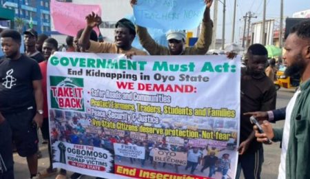 Fresh Lagos Protest Demands Release Of Abducted Oyo Schoolchildren, Teachers fresh-lagos-protest-demands-release-of-abducted-oyo-schoolchildren,-teachers